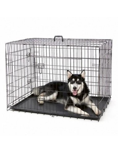 Cage de transport en métal pliante pour chiens le des métaux précieux