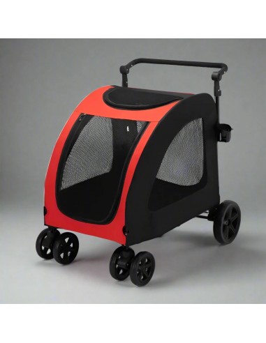 Poussette pour Chien - StrollyPet™ - Rouge Comment ça marche