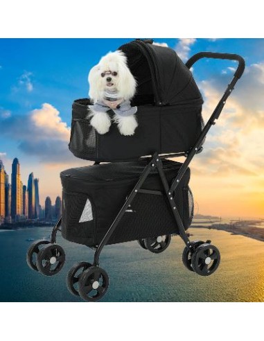 Poussette pour Chien - PetStroller™ - Noir en stock