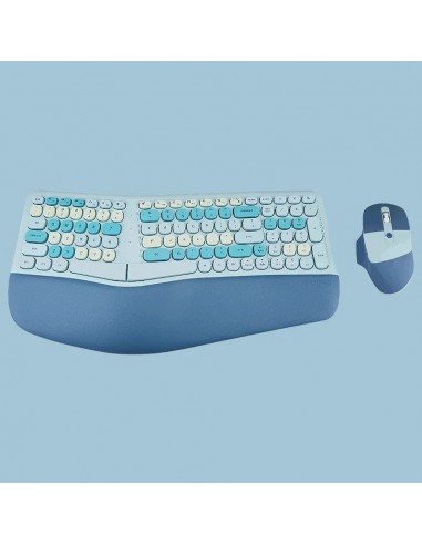 Accessoire Ordinateur - ErgonomicKeyboardMouse™ - Bleu la colonne vertébrale